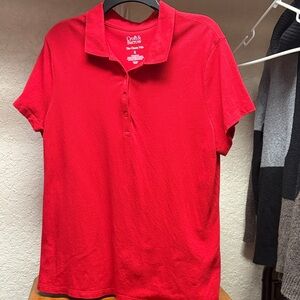 Croft & Barrow Women's Vibrant Red Polo Shirt